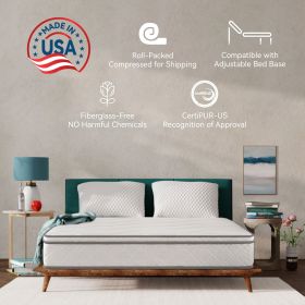 King Size Mattress,10 Inch Hybrid Mattress in a Box with Gel Memory Foam