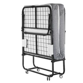 VEVOR 31 in x 75 in Folding Bed with 5 in Mattress, Twin Size, Grey, for Adults, Guest