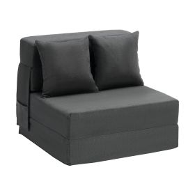 VEVOR Folding Sofa Bed, 3-in-1 Foldable Couch Bed with 2 Pillows and Washable Cover, 25D High Density Memory Foam Convertible Sleeper Chair Bed