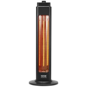 VEVOR Infrared Heater, 1500W Electric Space Heater with Remote Control & 3 Speeds & 24H Timer & Multiple Security Protections