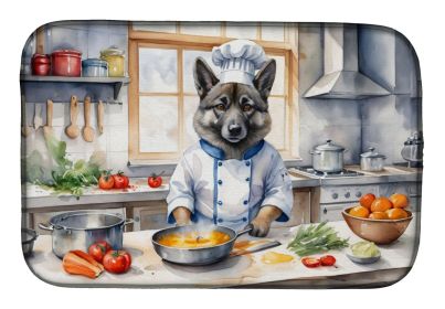 Norwegian Elkhound The Chef Dish Drying Mat Absorbent Dish Drying Mat Pad for Kitchen Counter Dish Drainer Mat for Countertop, 14 x 21", Multicol