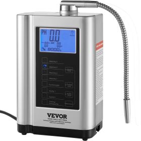 VEVOR Alkaline Water Ionizer Machine, pH 3.5-10.5 Alkaline Acidic Hydrogen Water Purifier, 7 Water Settings Home Filtration System, Up to -650mV