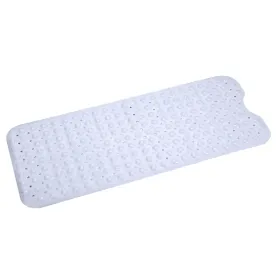 Bath Tub Mat Non-Slip Shower Mat BPA-Free Massage Anti-Bacterial With Suction Cups Washable (Option: White)