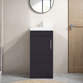 Sevilla Bathroom Vanity, Single Door Cabinet (Color: Black)