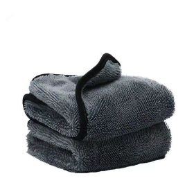 Towel Microfiber Car Beauty Car Towel Not Easy To Shed Hair Thickened Absorbent Seamless Car Cleaning Cloth (Option: Gray 1200G ㎡-30X40CM)